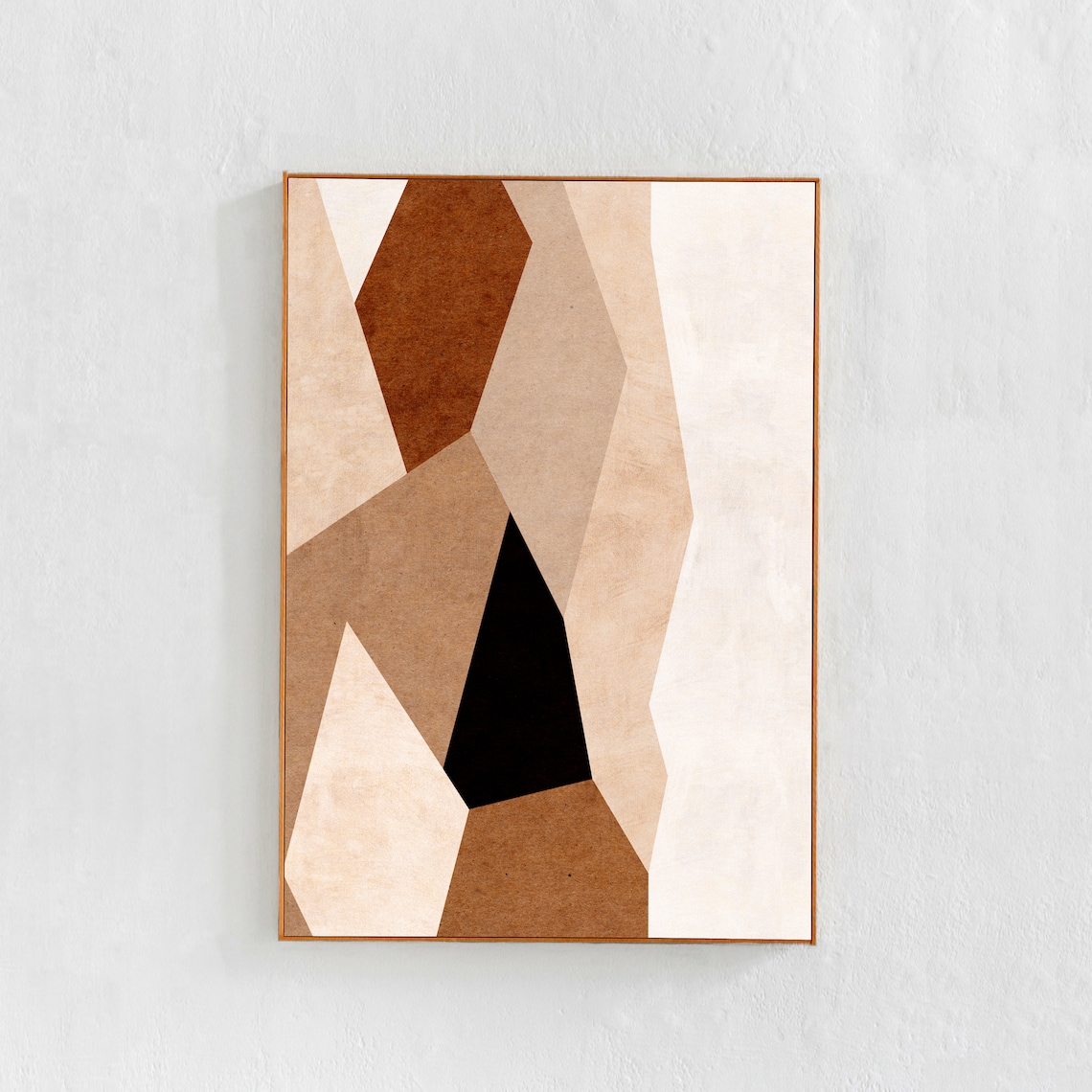 Neutral Geometric Abstract Art Print, Earth Tones