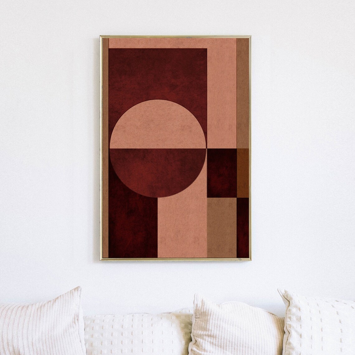 Mid Century Modern Geometric Art Print, Abstract Poster - Image 3