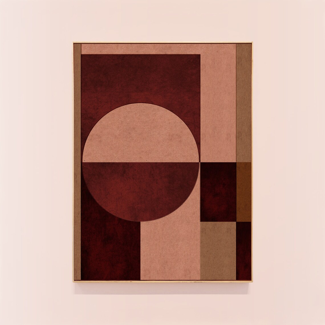 Mid Century Modern Geometric Art Print, Abstract Poster - Image 2