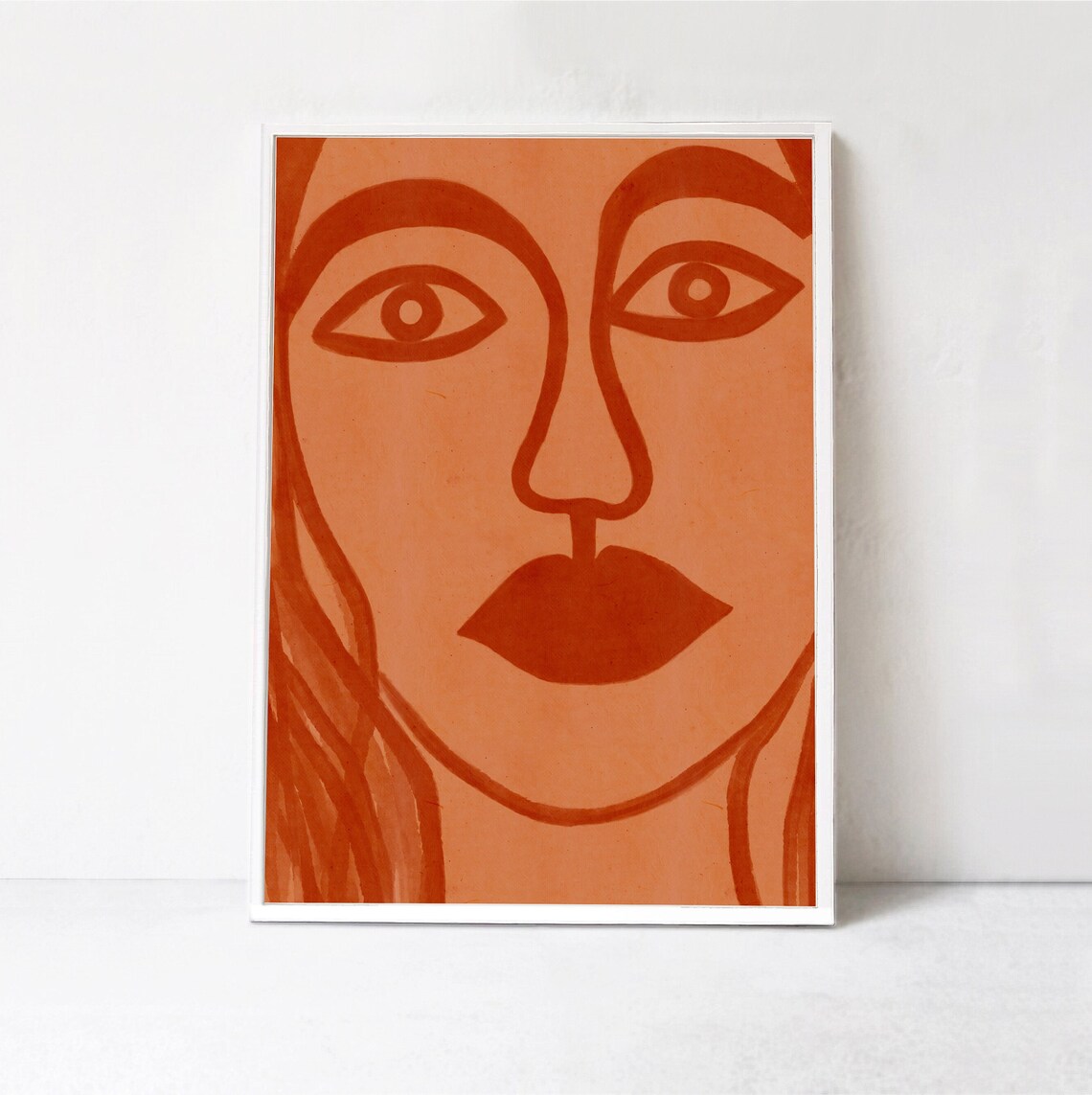 Abstract Portrait, Modern Face Graphic Art Print