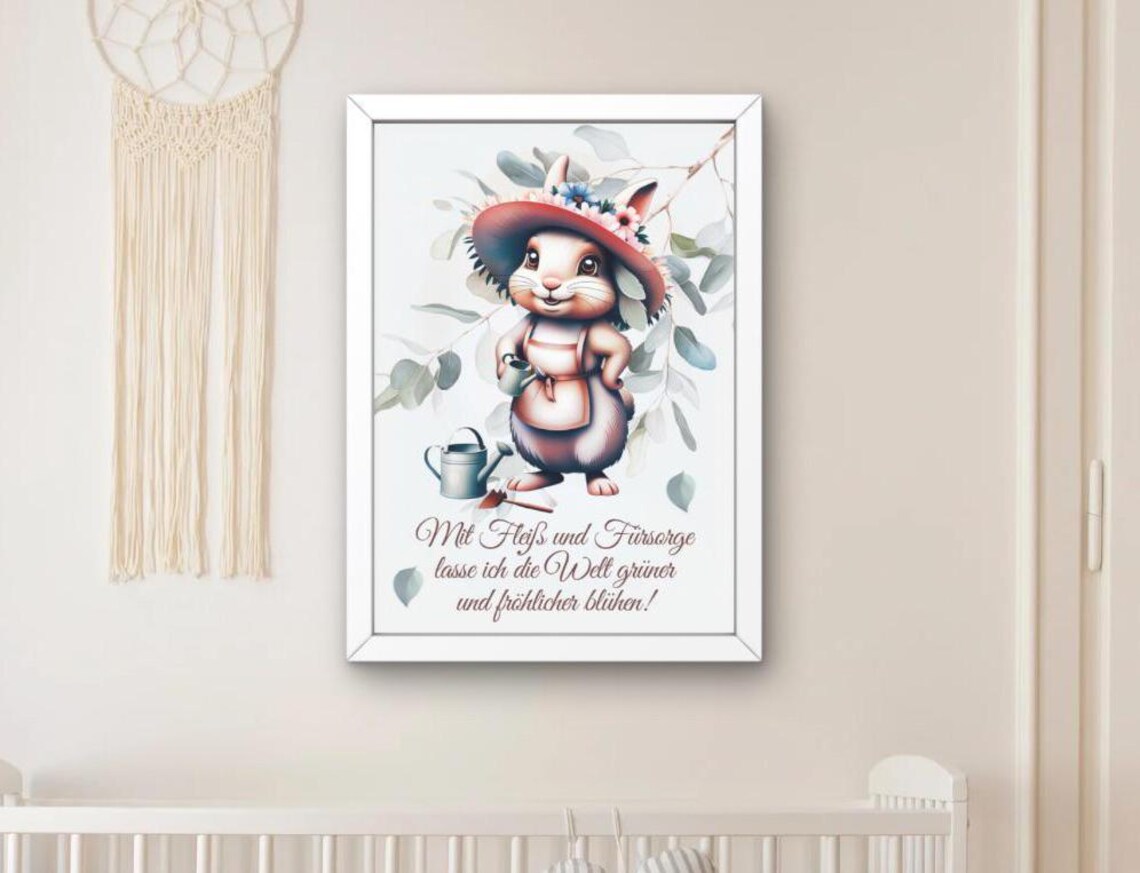 Cute Animal World Professions, Inspirational Nursery Art