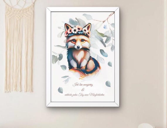 Nursery Decor Wall Art For Kids Poster Wall Art Animal Illustration Motivational Poster Poster With Sayings