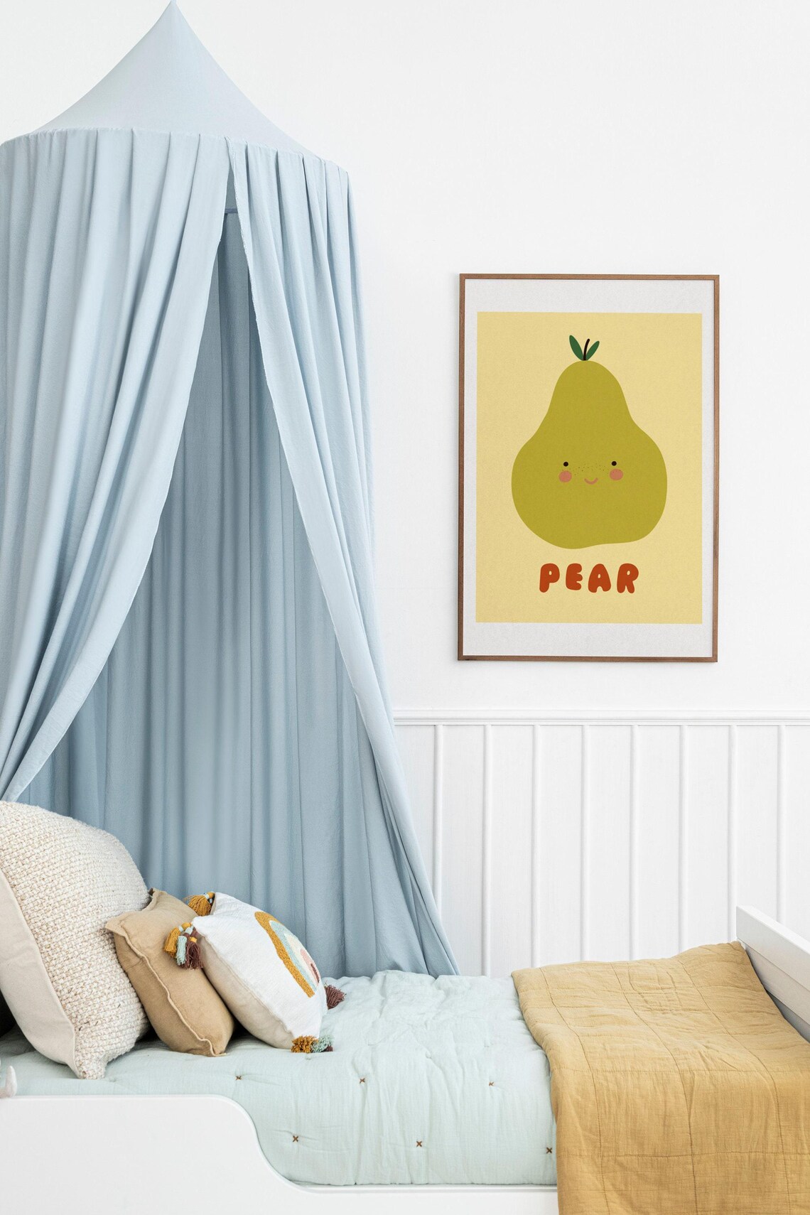 Nursery Room Poster Kids Wall Decor Happy Pear Poster Cute Fruit Print Playroom Decor Physically Printed Product - Image 2
