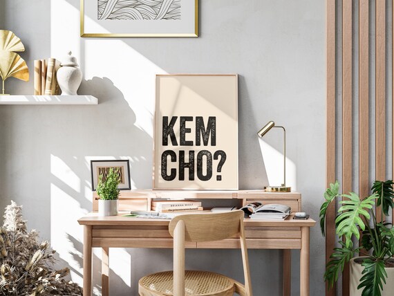 Kem Cho Gujarati Poster, Funny Desi Art Print