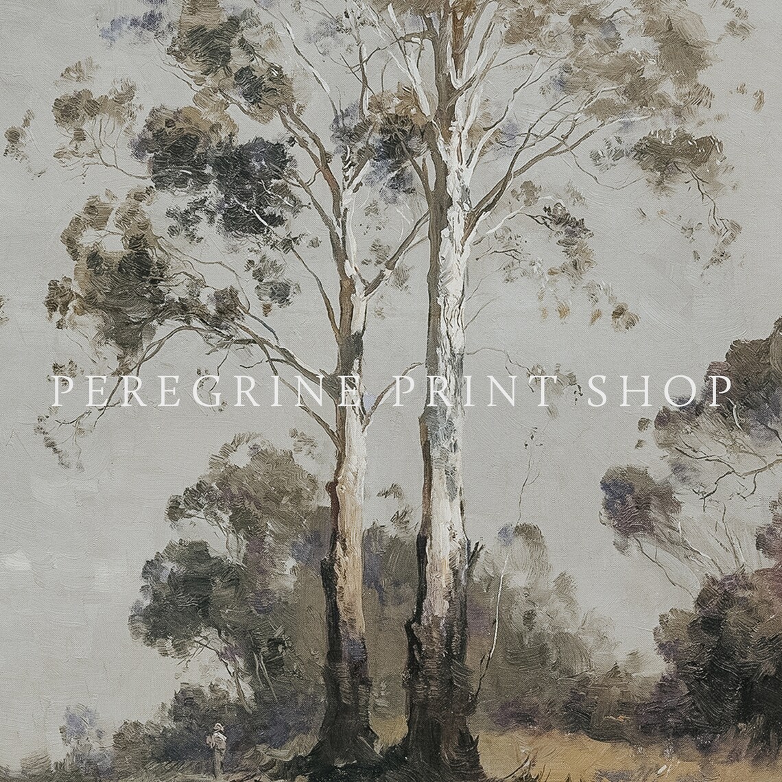 Whispering Trees Moody Tree Painting Moody Art Prints Forest Landscape Painting L266 - Image 2