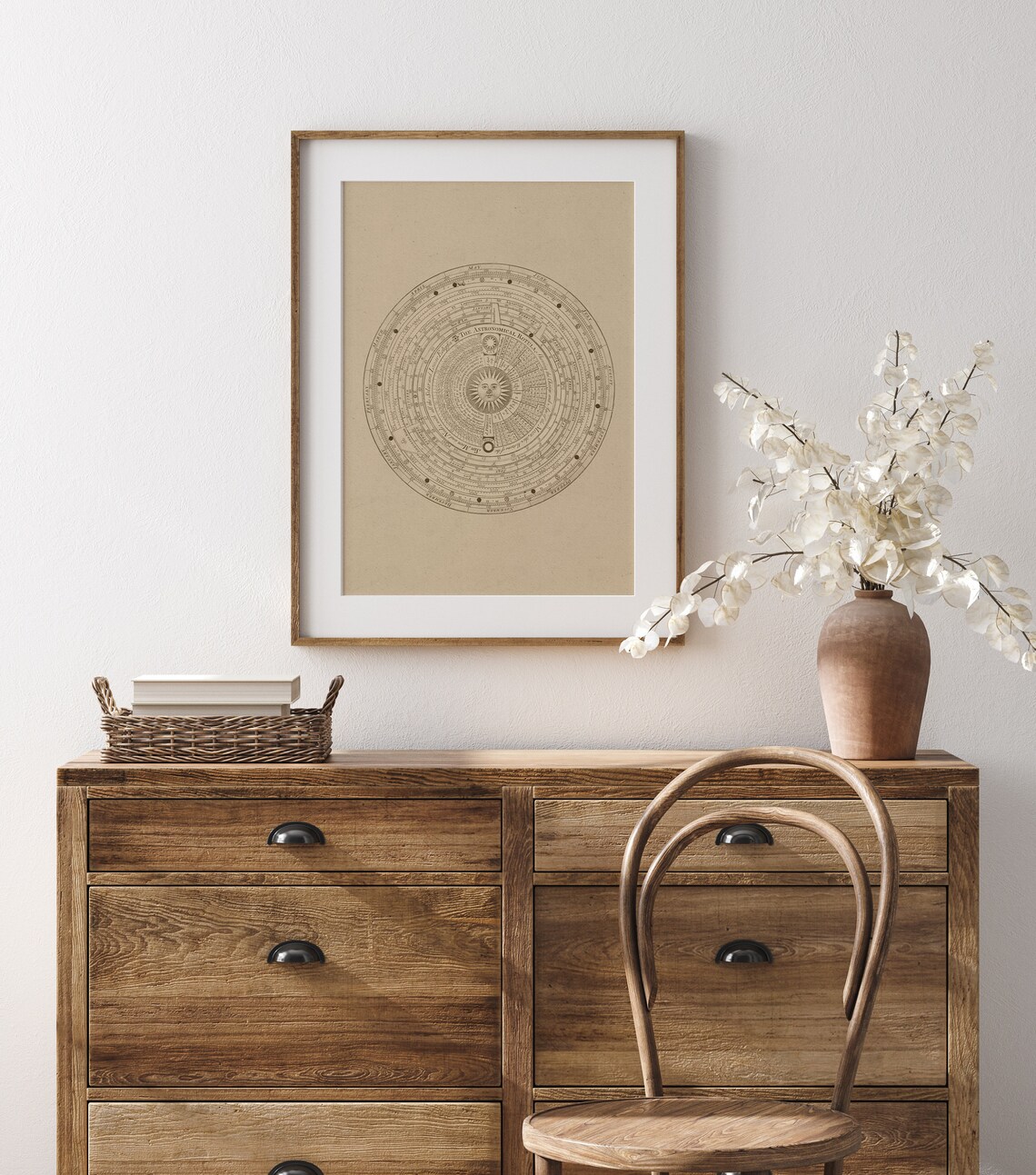 Antique Astrology Chart, Neutral Wall Art Print - Image 2
