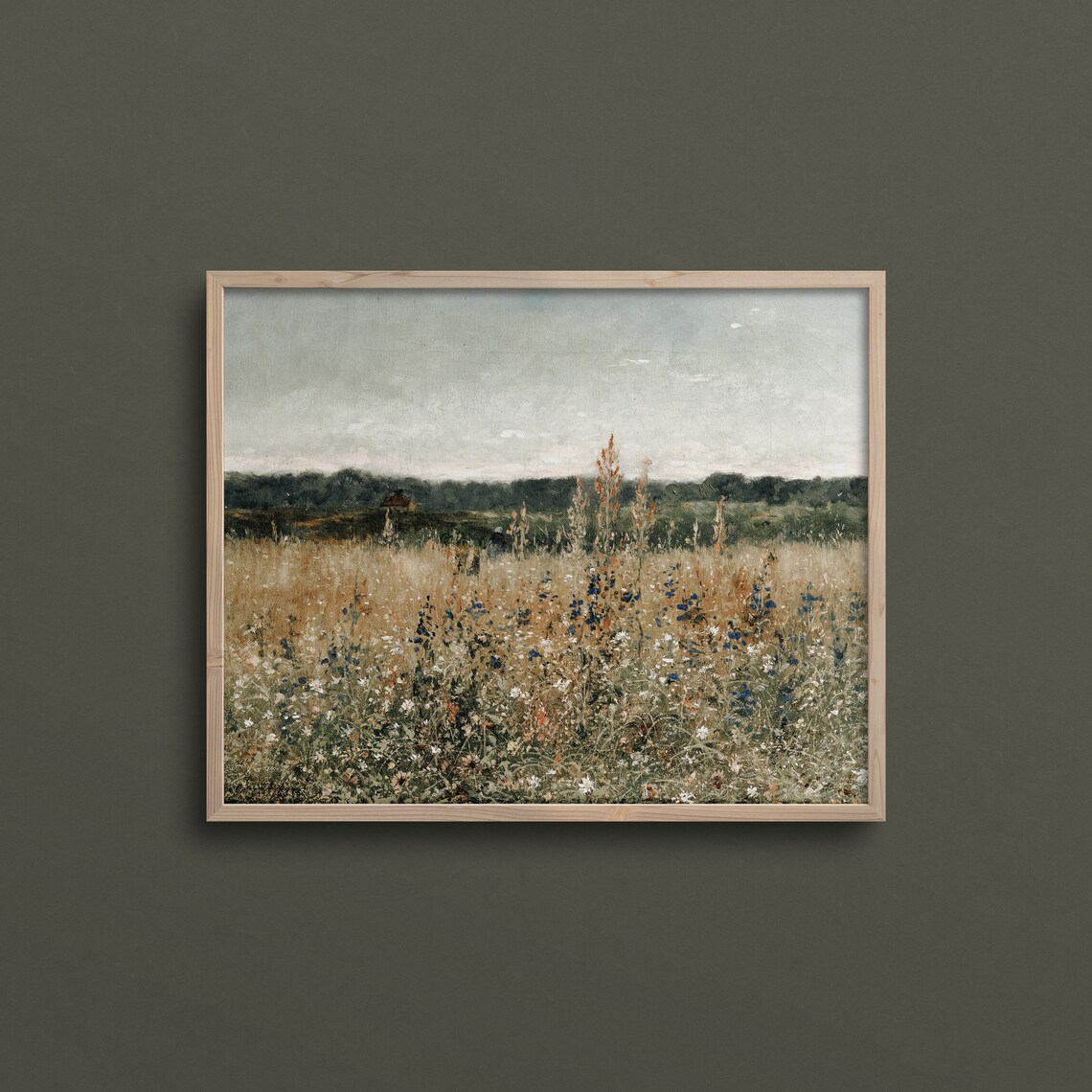 Meadow Blooms French Country Oil Painting Art Print - Image 3