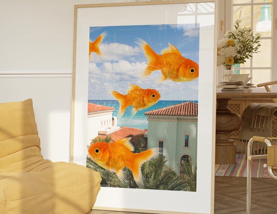 Tropical Fish Print Art Jungle Wall Fisherman Gift Ocean Lover Travel Housewarming Present