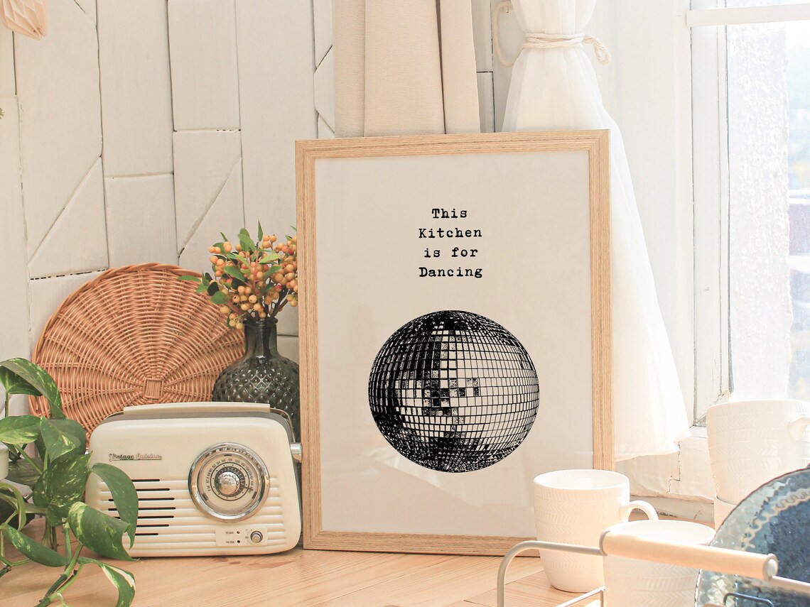 This Kitchen Is For Dancing, Disco Ball Poster - Image 3