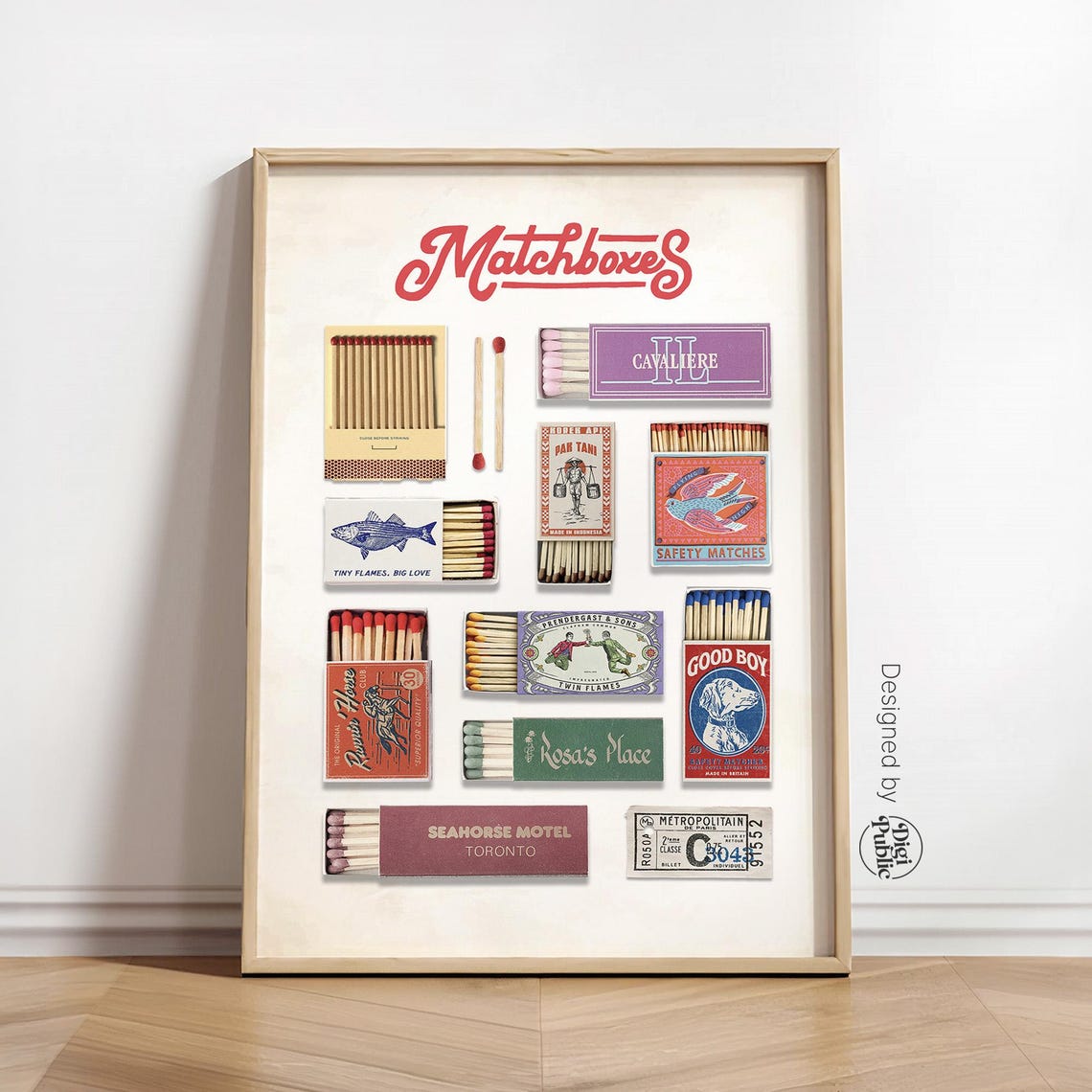 Vintage Matchboxes Retro Matchbox Collection Charming Wall Art