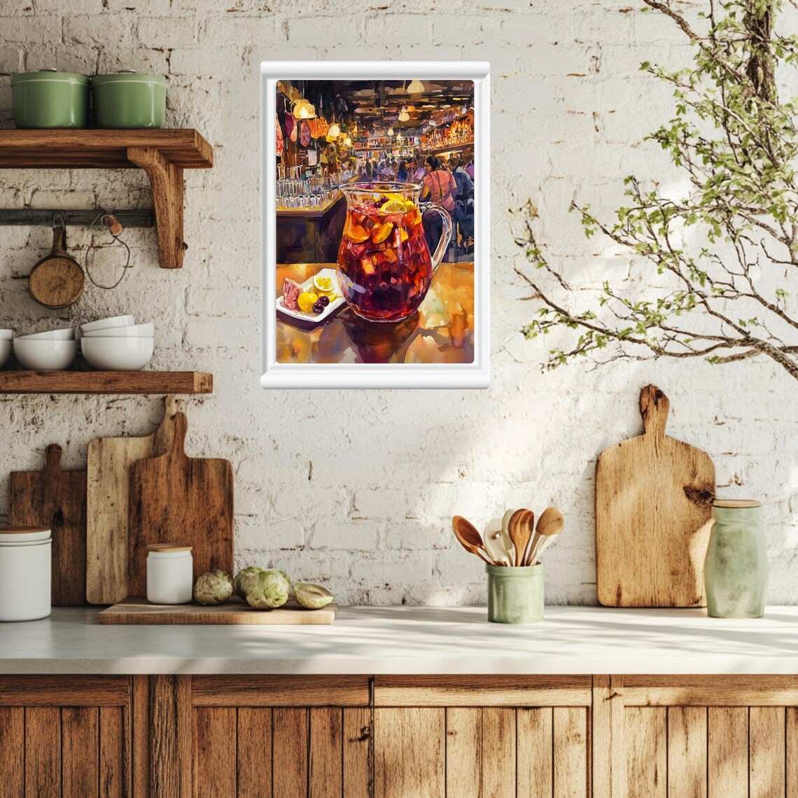 Barcelona Tapas Bar, Spanish Sangria Travel Poster - Image 3