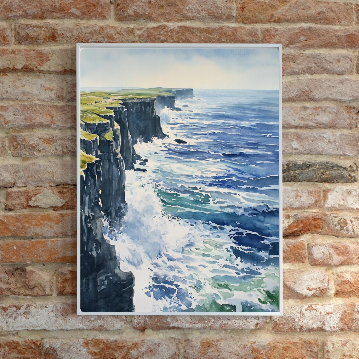 Ireland Dramatic Sea Cliffs Crashing Atlantic Waves Coastline Poster - Image 6