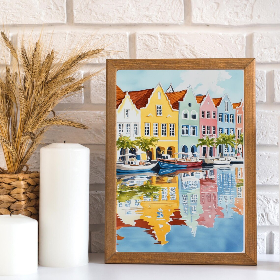 Willemstad Curaçao Harbor View, Travel Poster - Image 3