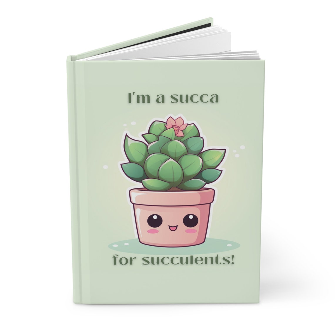 I'm a Succa for Succulents Funny Kawaii Plant Pun Lovers Wall Art - Image 4