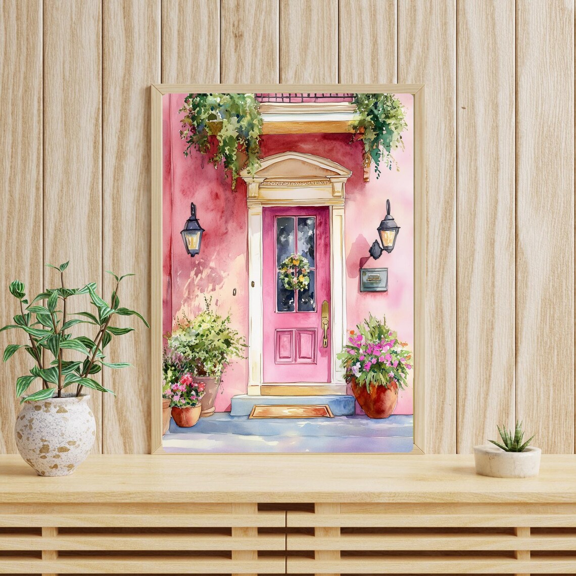 Rainbow Row Door, Charleston Watercolor Art Print - Image 4