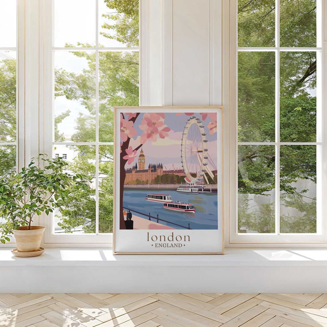 Big Ben London England Travel Poster, Cityscape Decor - Image 2