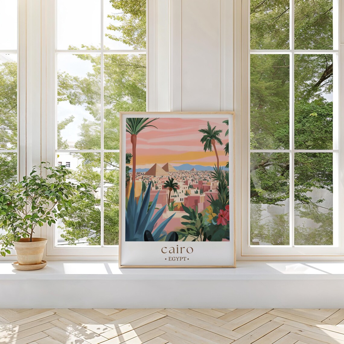Cairo Egypt Travel Poster, Cityscape Art Print - Image 2