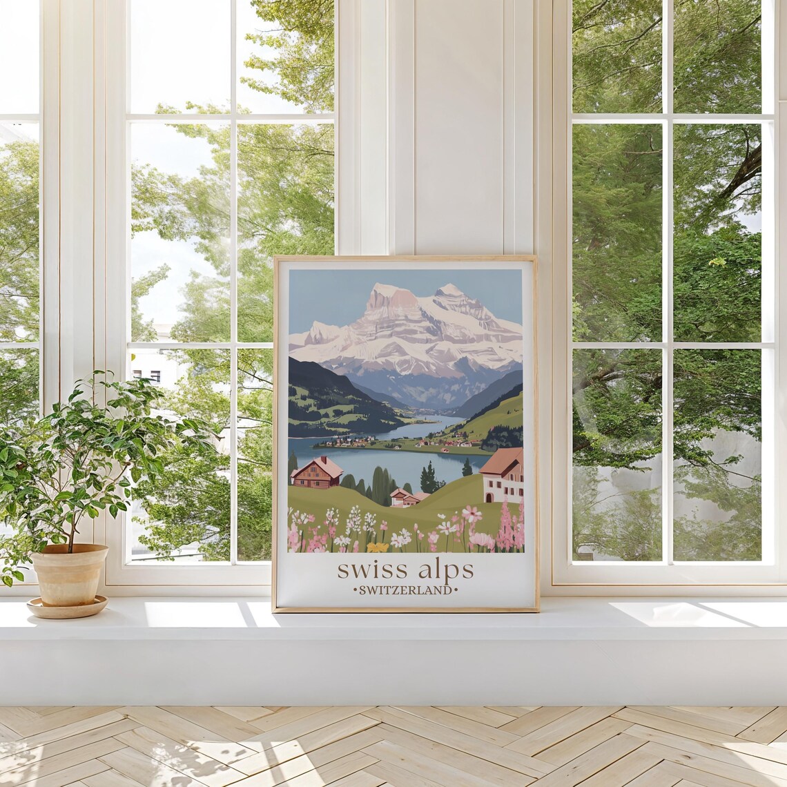 Switzerland Travel Poster, Grindelwald and Lauterbrunnen - Image 2