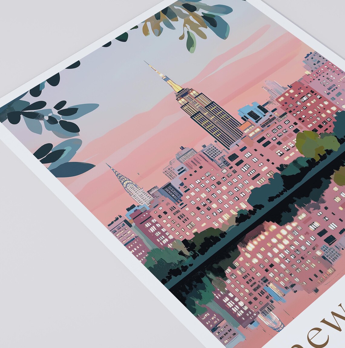 New York City Travel Poster, Retro Manhattan Skyline - Image 3