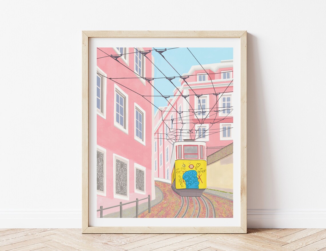 Lisbon Portugal Travel Poster, Lisbon Art Print