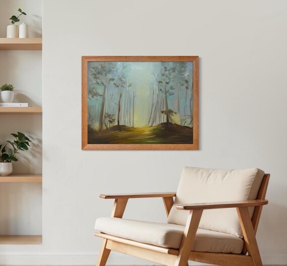 Surreal Sky Painting Art Print, Ethereal Landscape
