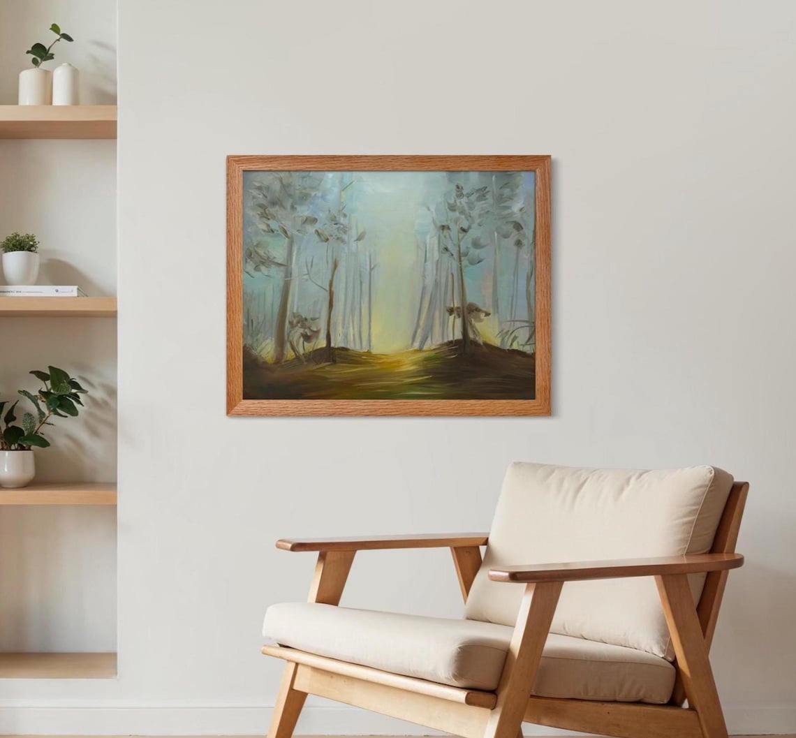 Surreal Sky Painting Art Print, Ethereal Landscape