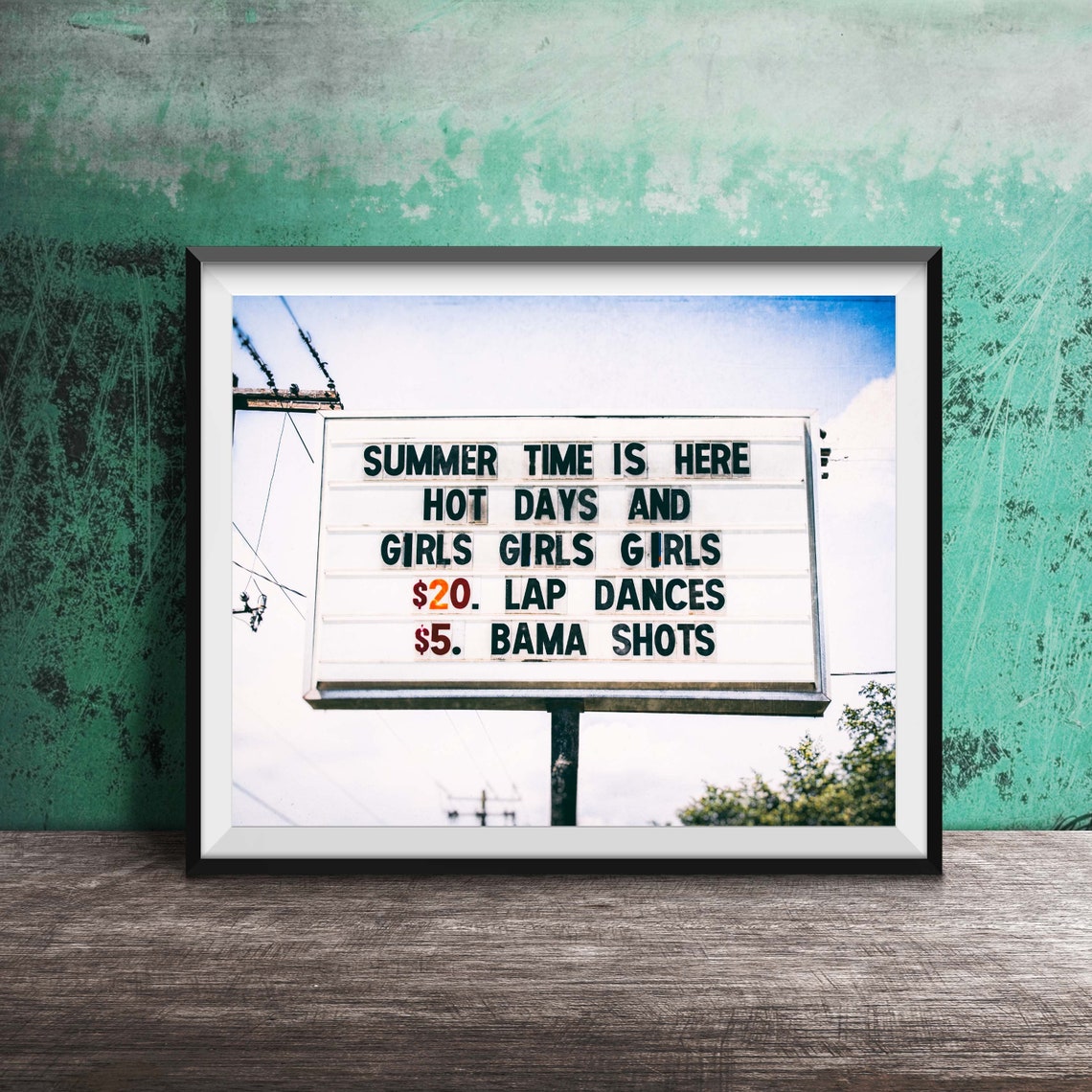 Girls Girls Girls Strip Club Sign Vintage Sign Photography Mens Art Gentlemens Club Photo Man Cave Art