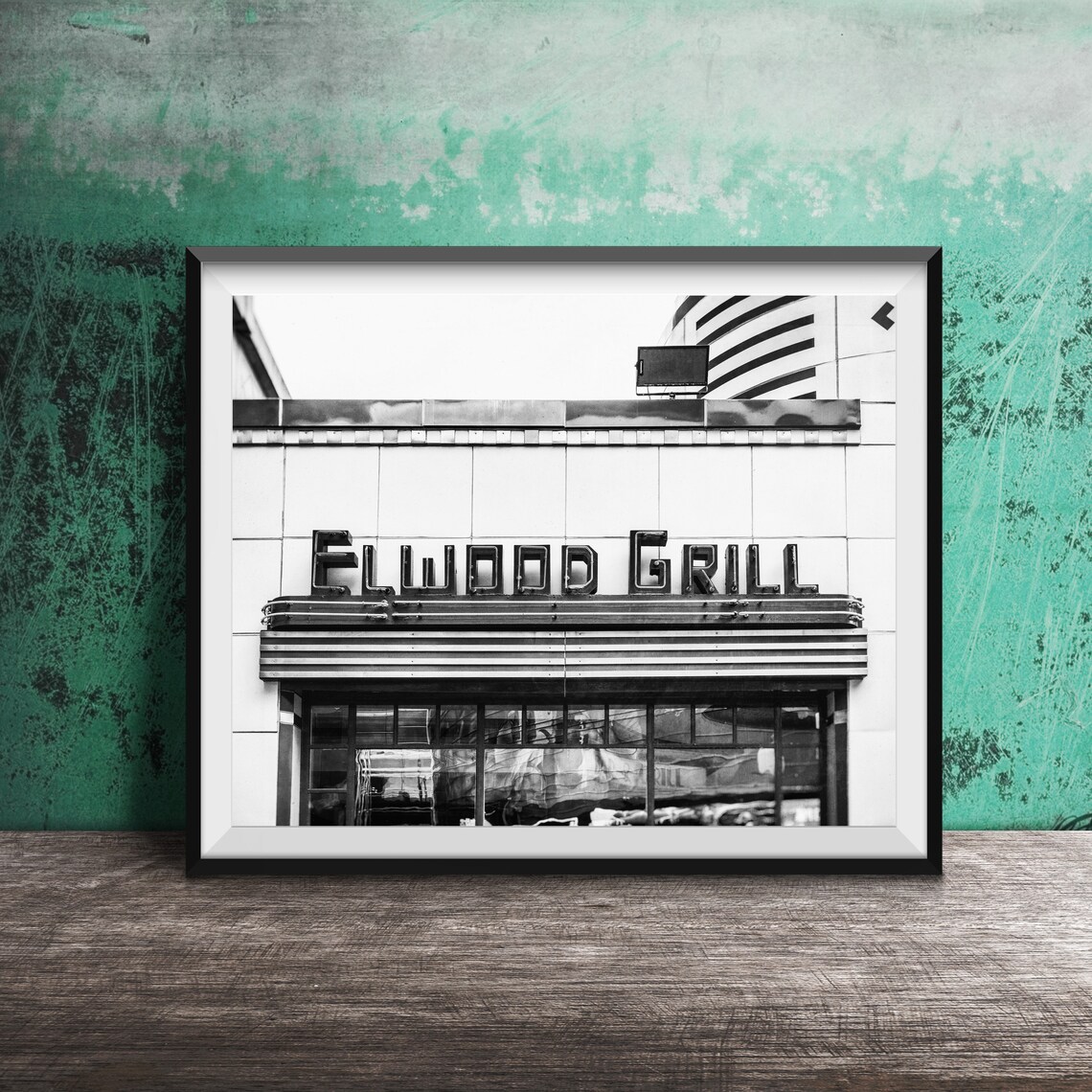 Elwood Grill Glowing Red Neon Sign Retro Detroit Diner Poster - Image 2