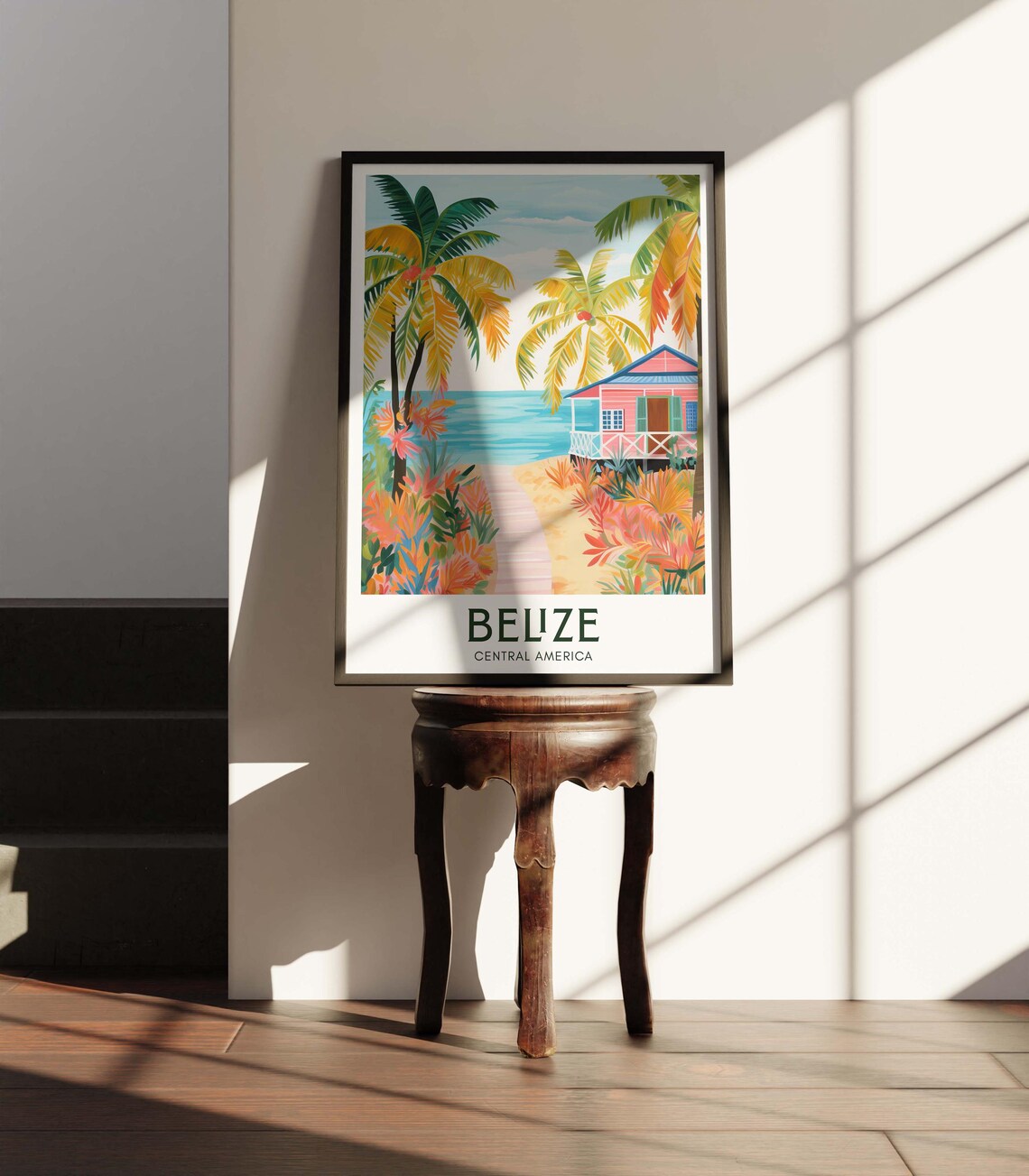 Belize Retro Travel Poster, Central America Travel Poster - Image 2
