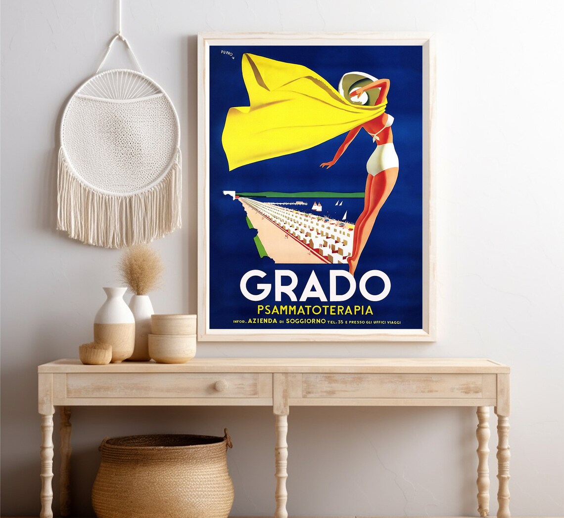 Grado Italy Vintage Travel Poster, Italian Retro Art Print - Image 4