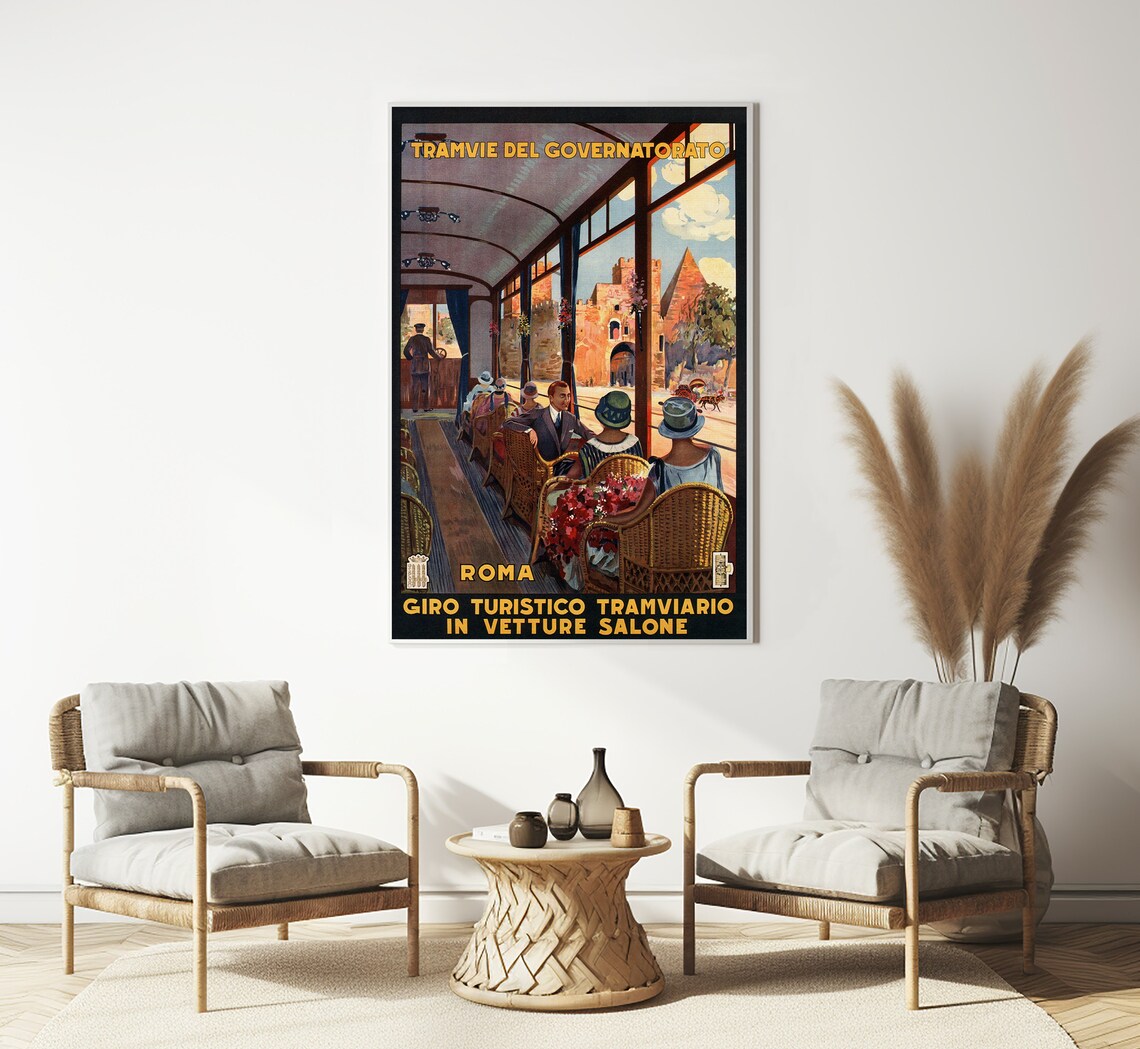 Rome Italy Vintage Travel Poster, Retro Travel Poster - Image 3