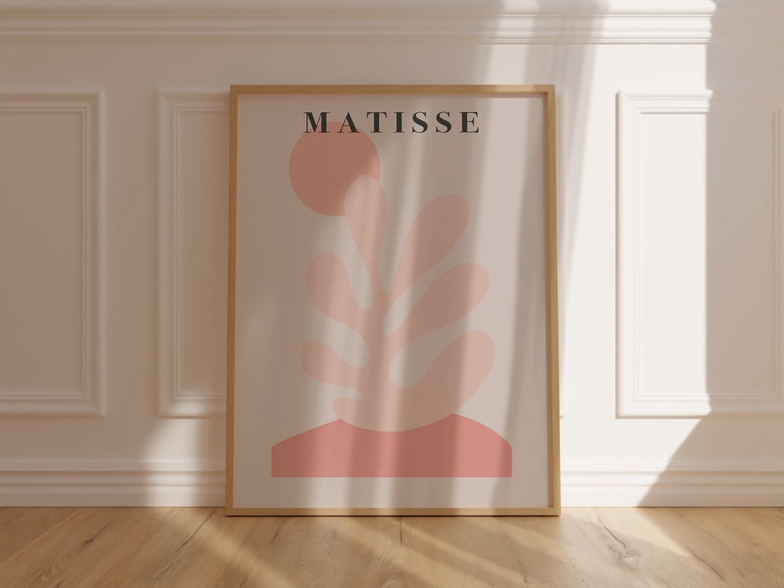 Matisse Pink Coral Abstract Seaweed Cut Out Decorative Art Poster - Image 5