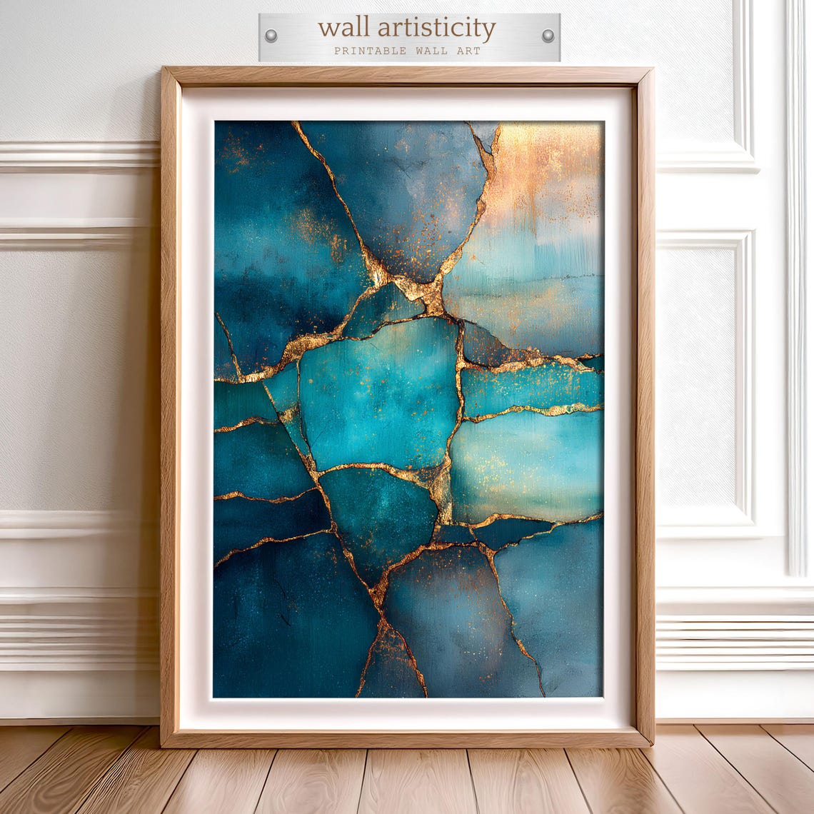 Kintsugi Abstract, Wabi Sabi Art Print