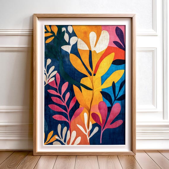 Abstract Botanical Art, Matisse Inspired