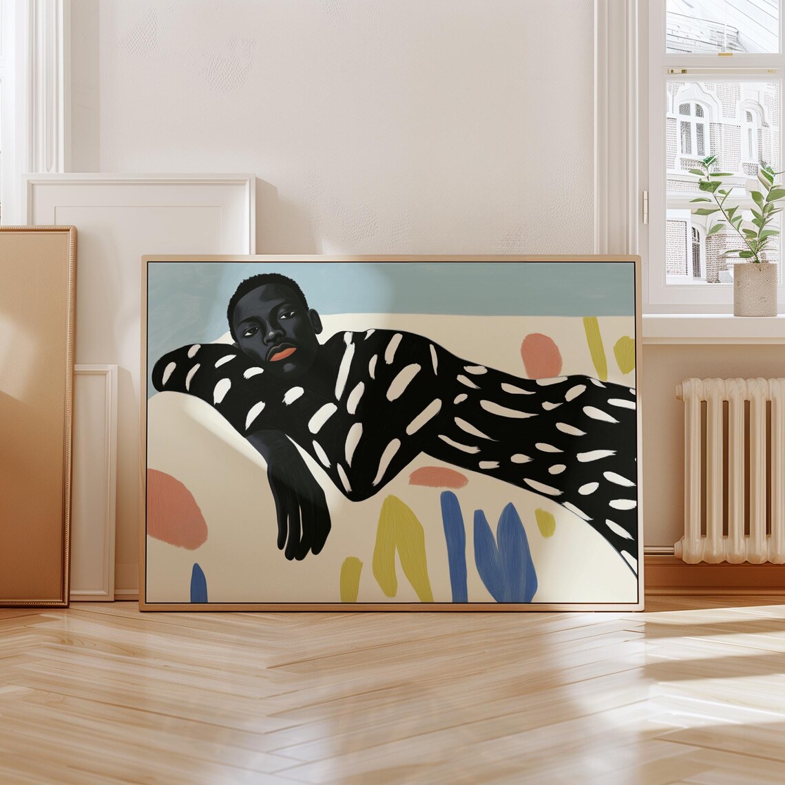 Black Man Afrocentric Abstract Poster