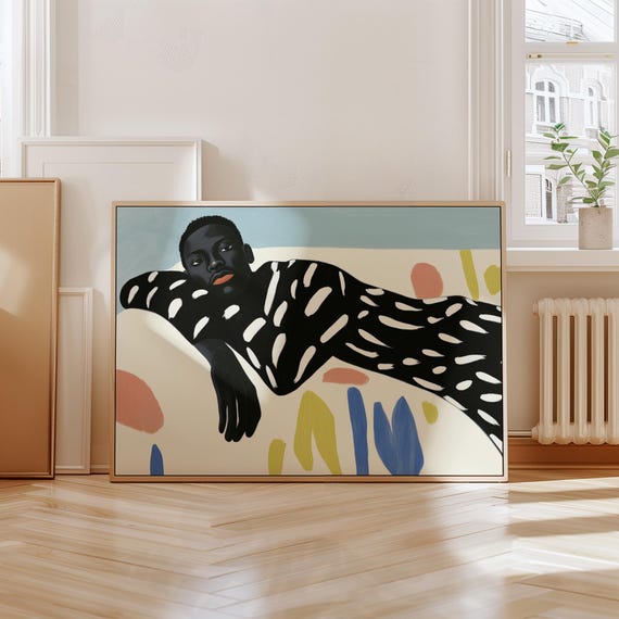 Black Man Afrocentric Abstract Poster