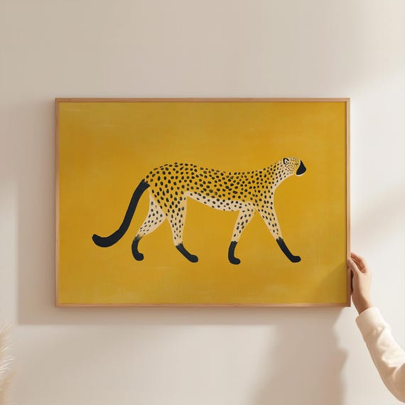 Cheetah Minimalist Animal Print, Bold Safari Decor