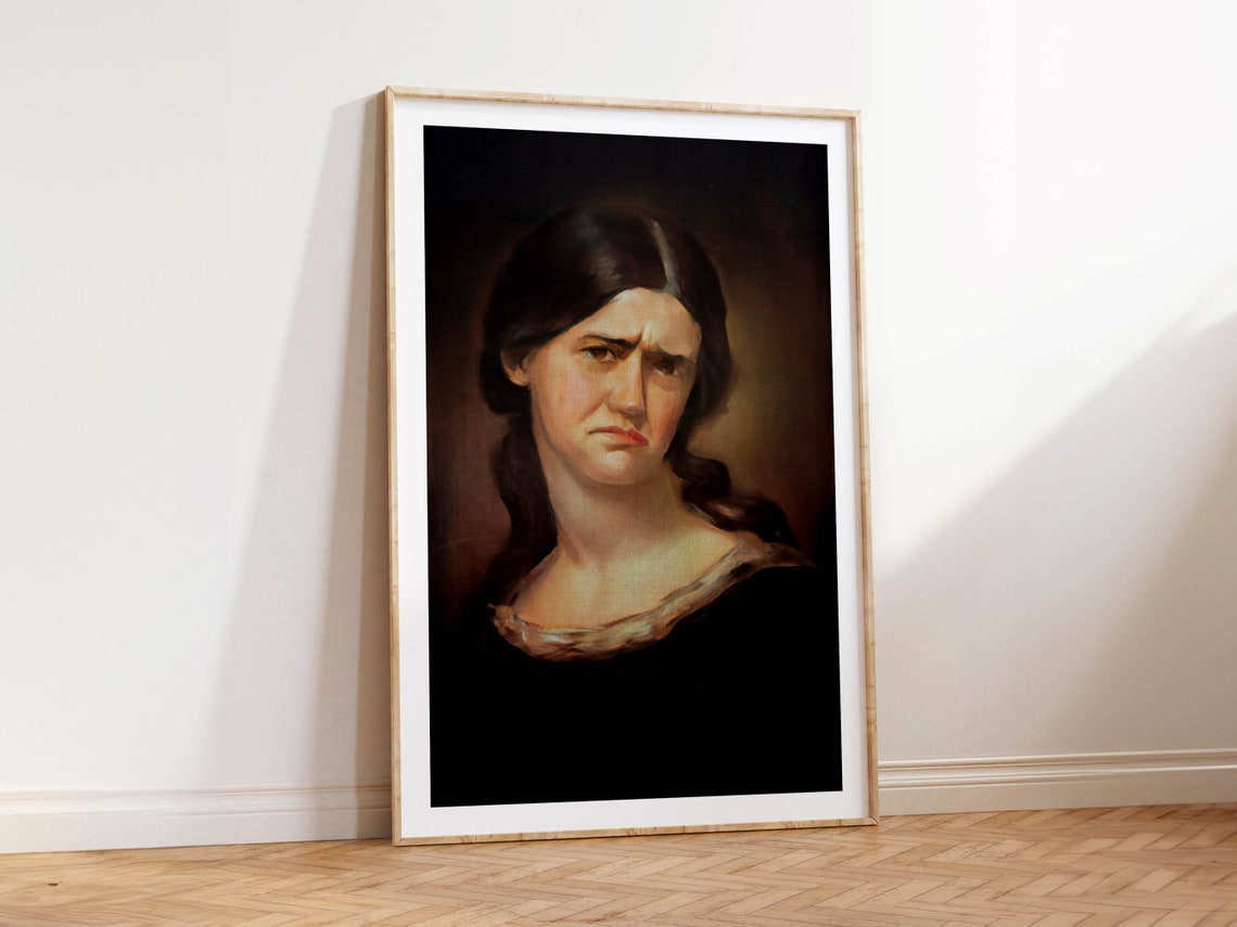 Stern Classical Woman Portrait Vintage Funny Bathroom Poster - Image 2