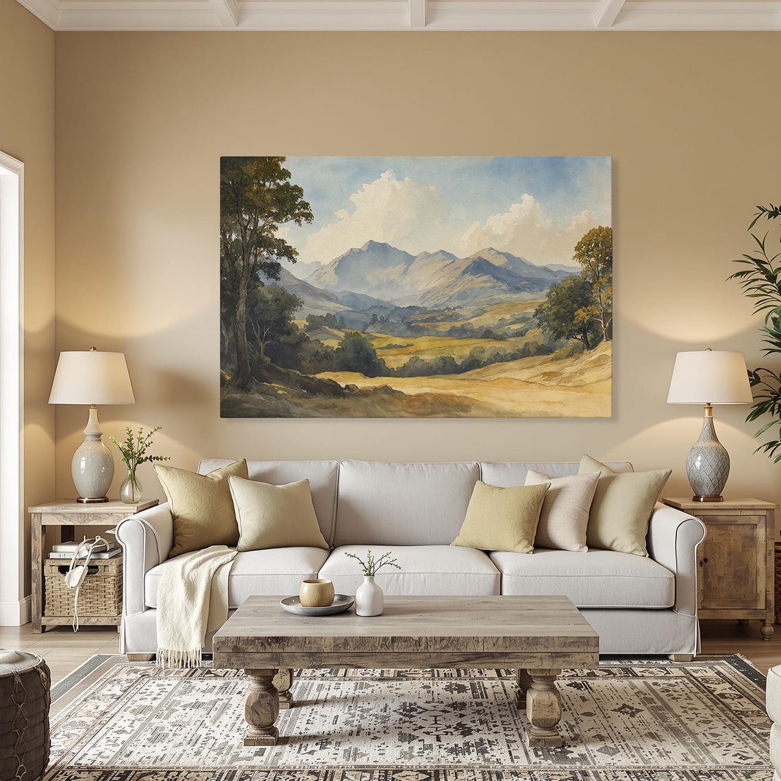 Tranquil Mountain Framed Print Scenic Wall Art Rustic Country Landscape Countryside Beauty For Nature Lovers Serene Nature Decor - Image 5