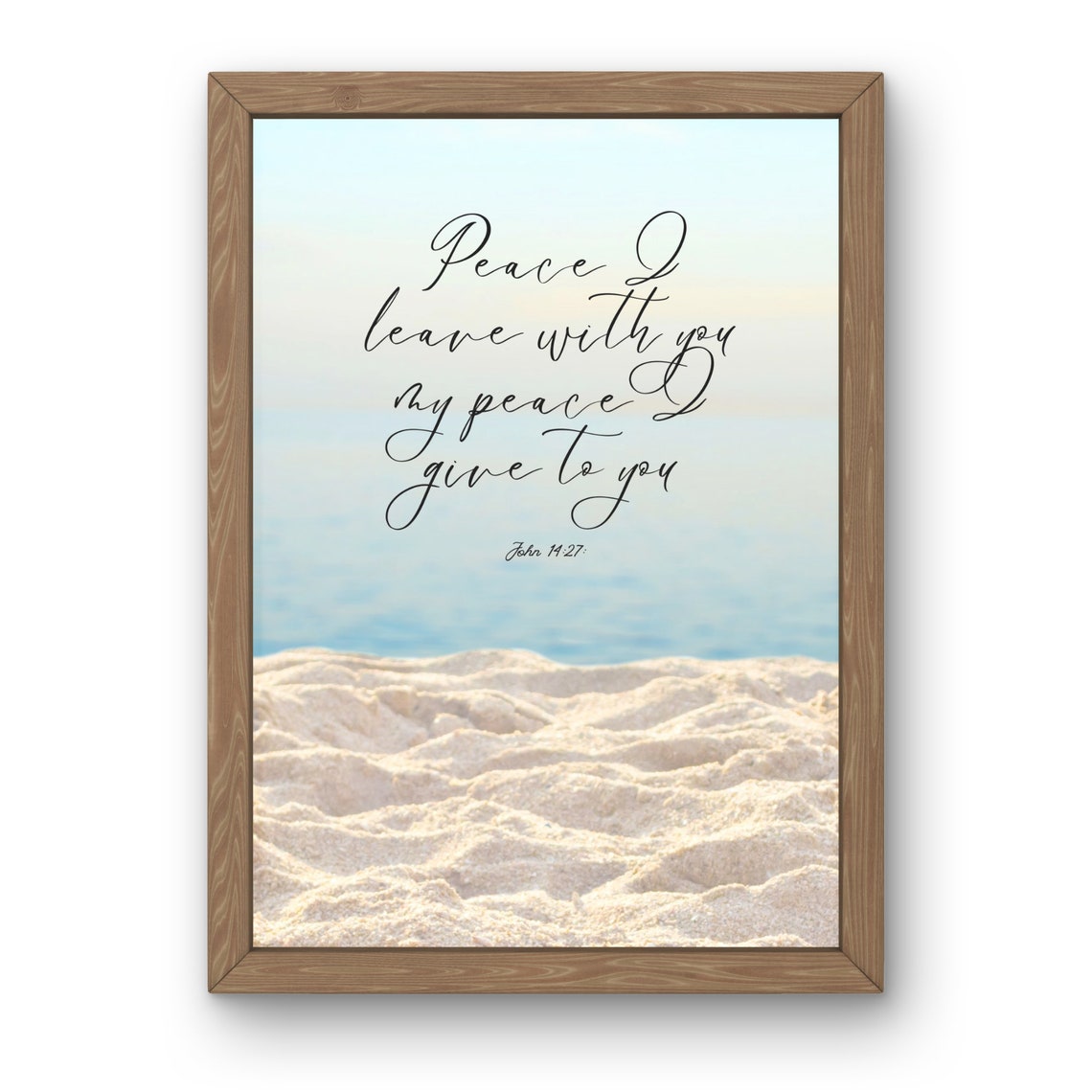 John 1427 Peace I Leave With You My Peace I Give To You Jesus Word Bible Verse Scripture Wall Art Gospel Gift - Image 3