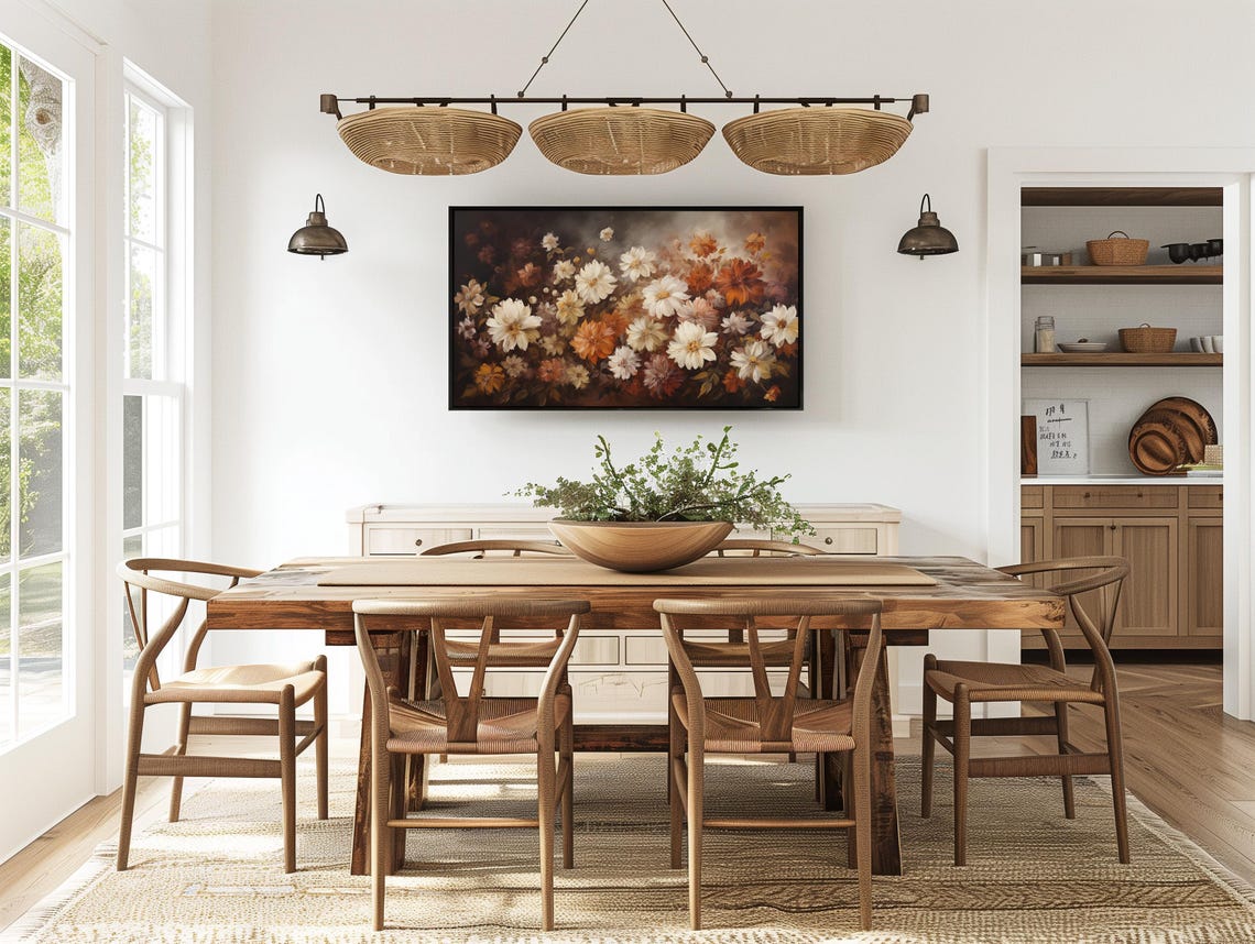 Frame Tv Art Fall Florals Dark Moody Fall Tv Art Rustic Fall Decor Vintage Flowers Autumn Fall Thanksgiving 169 Ratio Tv5 - Image 4