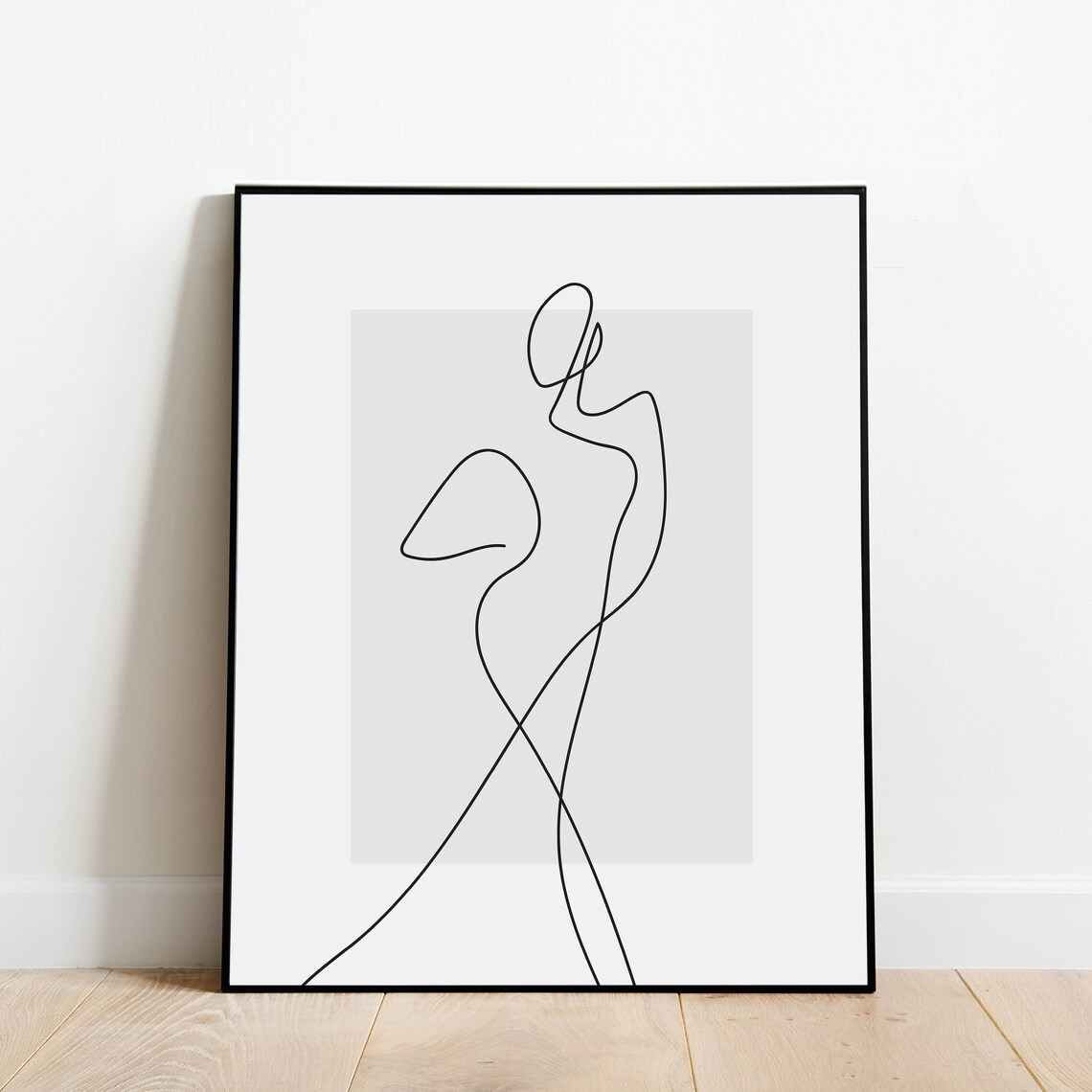 Abstract Woman Line Drawing Minimalist Female Figure Black White Poster - Image 2