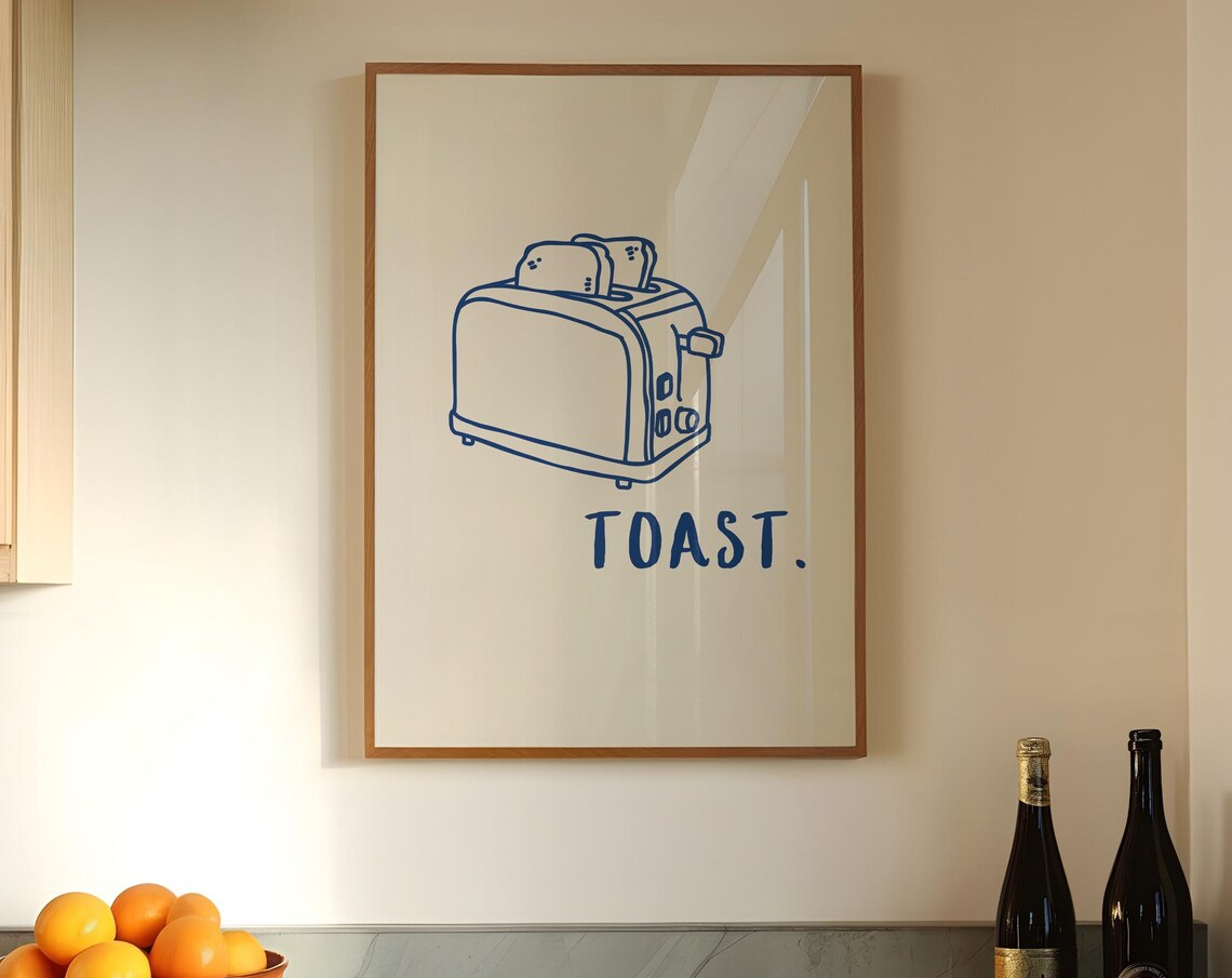 Toast Print, Retro Kitchen Wall Art