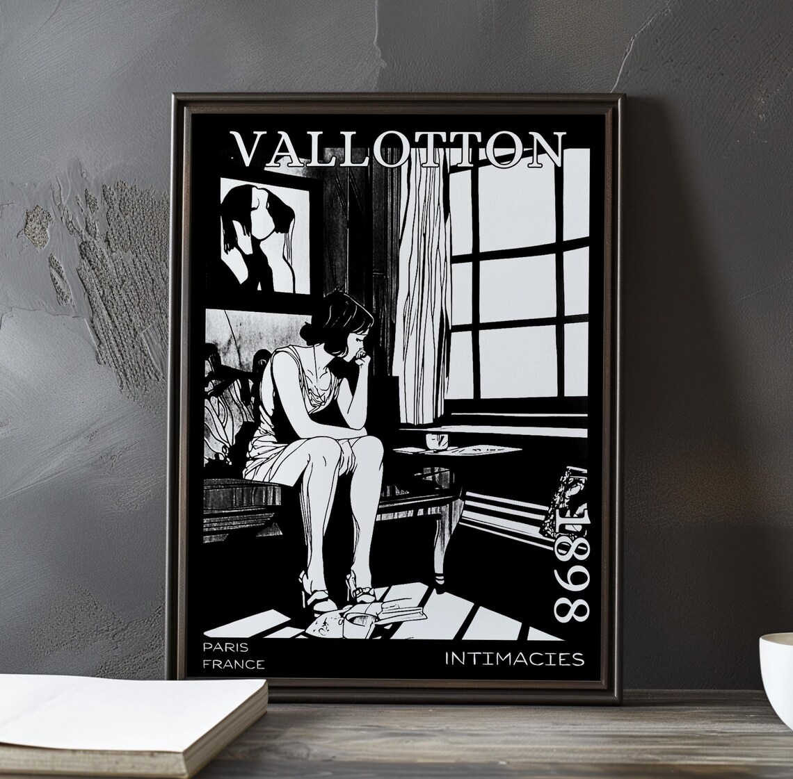 Felix Vallotton Intimacies 1898 Pensive Woman Piano Interior Poster