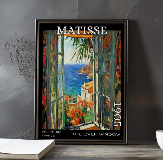 Henri Matisse The Open Window Palm Fronds Cliffside View Poster