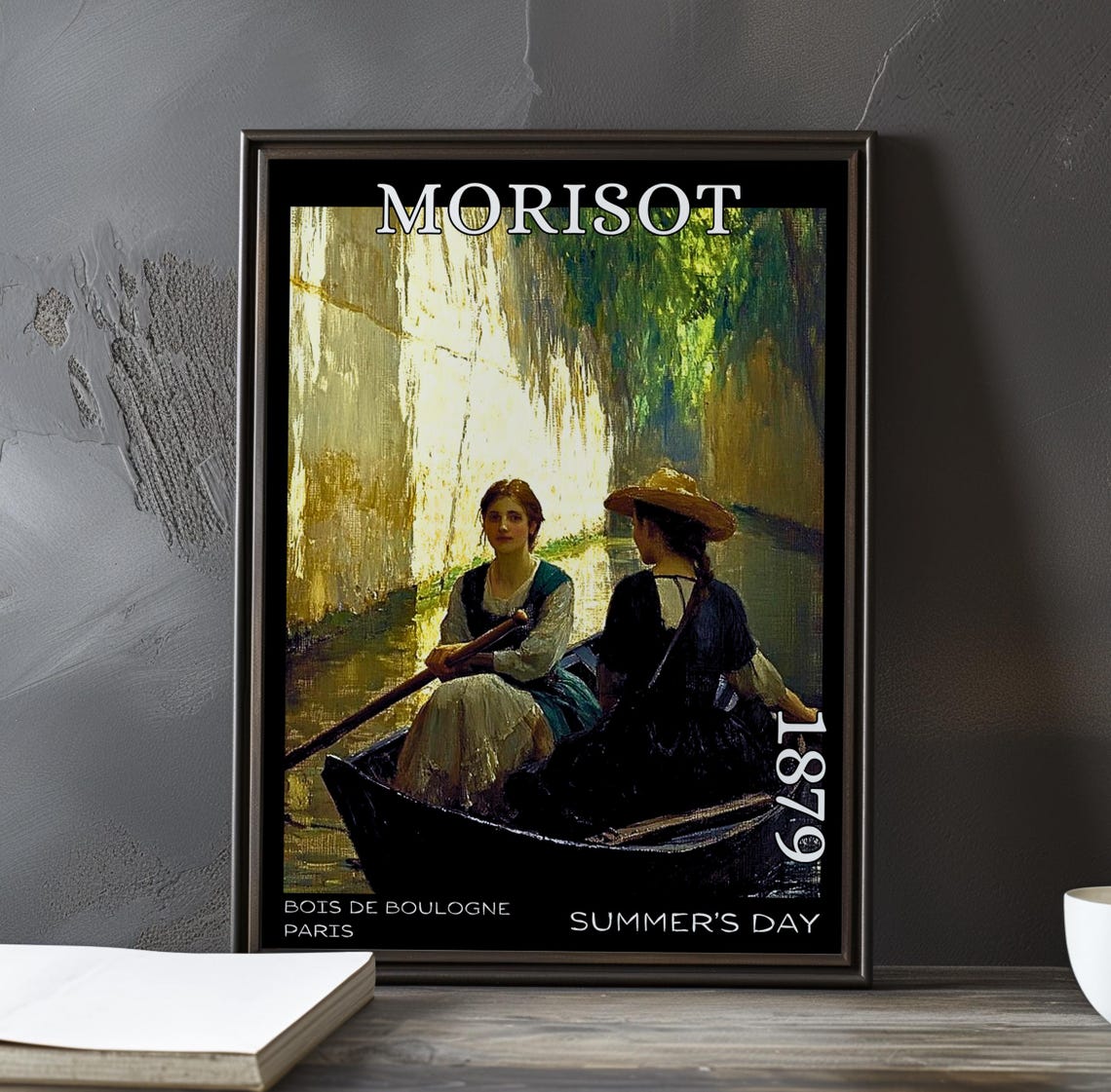 Morisot Summer's Day 1879 River Rowing Beneath the Willows Poster