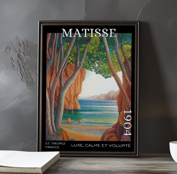 Luxe Calme Et Volupt 1904 Henri Matisse Print Poster Pointillism Fauvism French Post Impressionism Coast Landscape Modern Art Decor