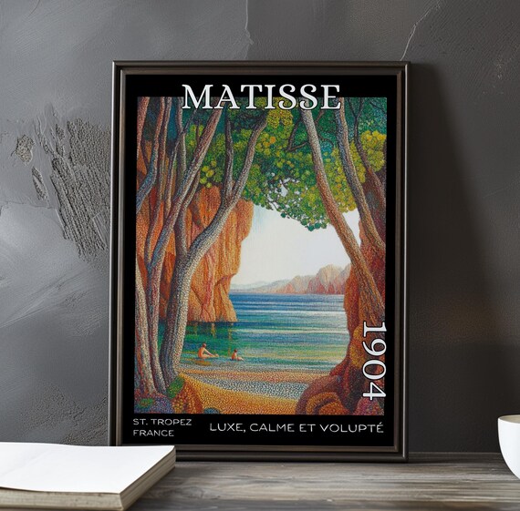 Matisse Luxe Calme 1904 St Tropez Bathers Through Trees Poster