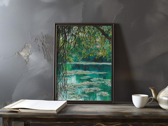 Claude Monet Poster Water Lilies Impressionist Gallery Print Lily Art Home Decor Impressionism Prints