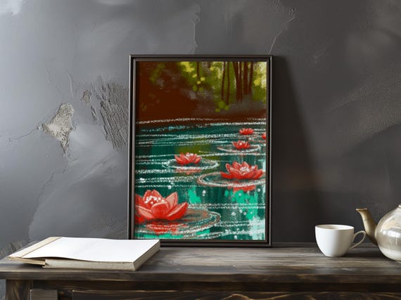 Claude Monet Poster Water Lilies Impressionist Gallery Print Lily Art Home Decor Impressionism Prints